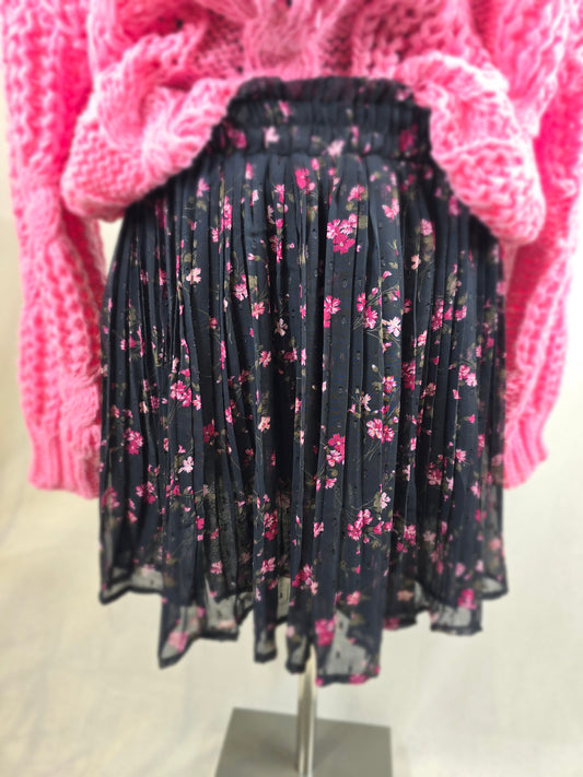 Jupe AVA noire et fuchsia