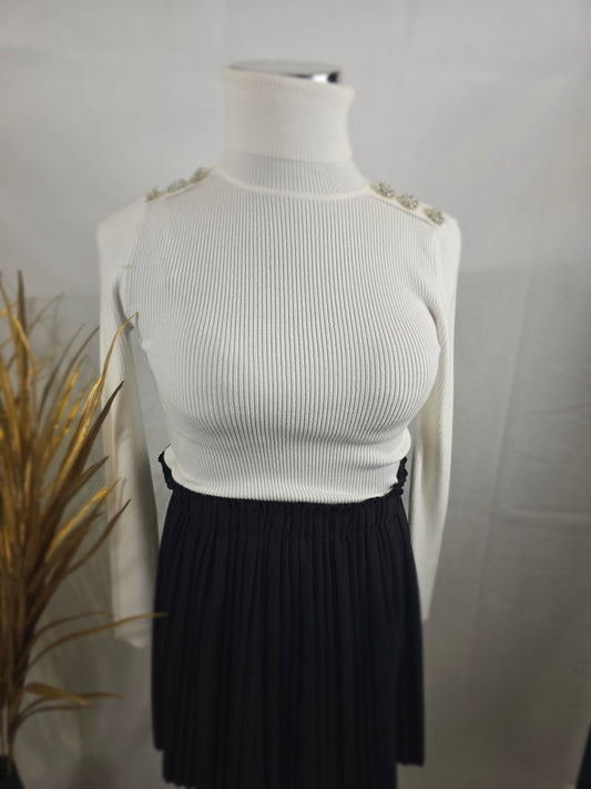Pull col roulé
