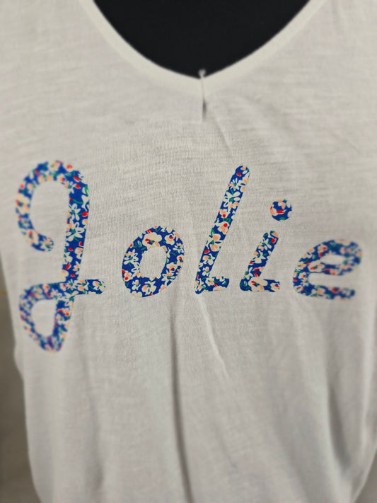 T-shirt blanc "JOLIE"