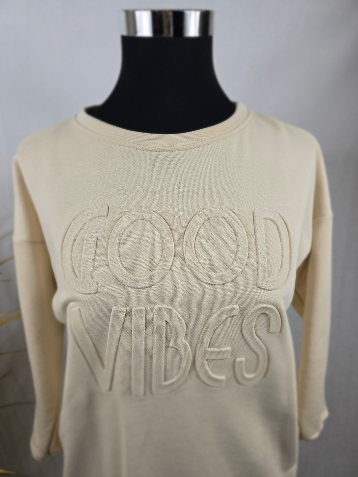 Pull long réversible "GOOD VIBES"