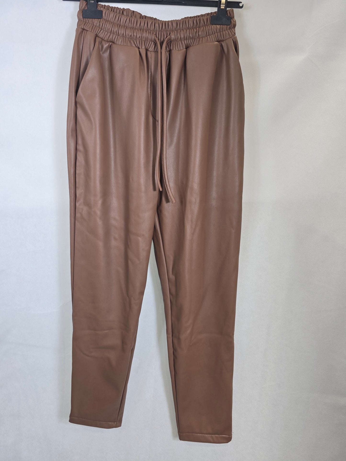 Pantalon Similicuir Brun