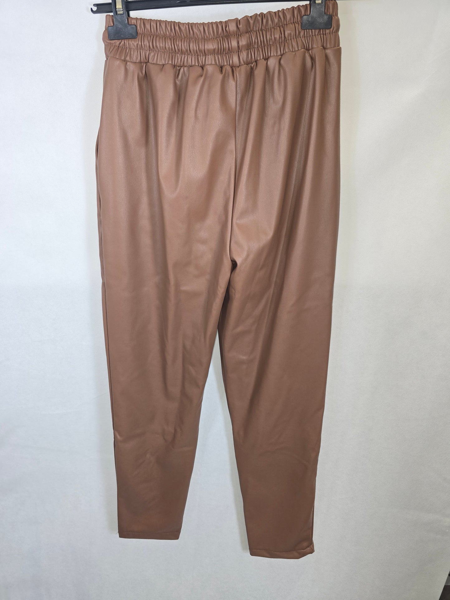 Pantalon Similicuir Brun