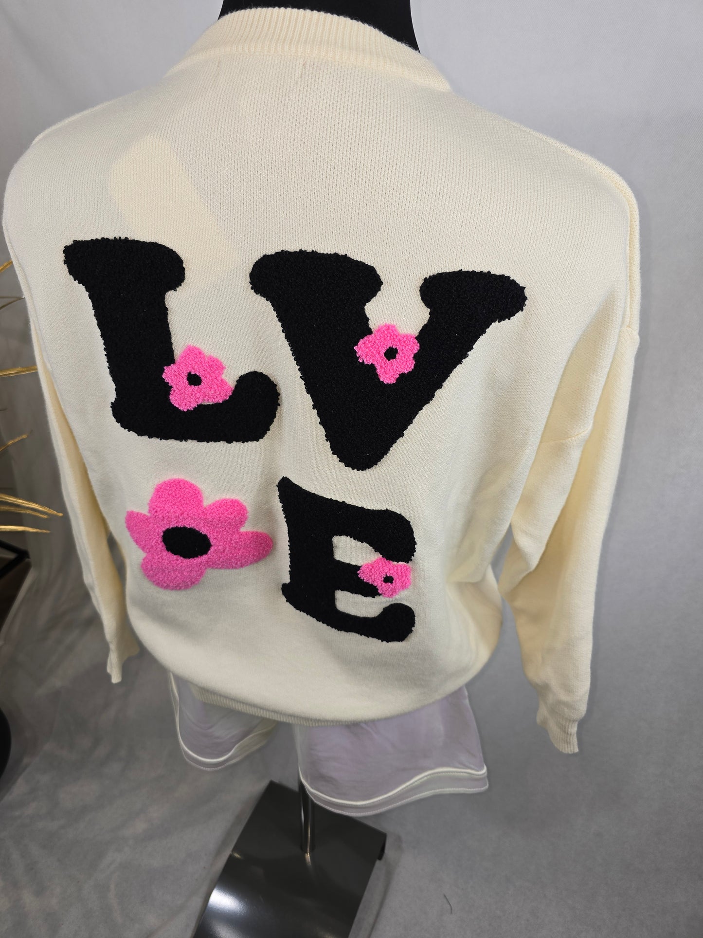 Pull "LOVE" Fleurs