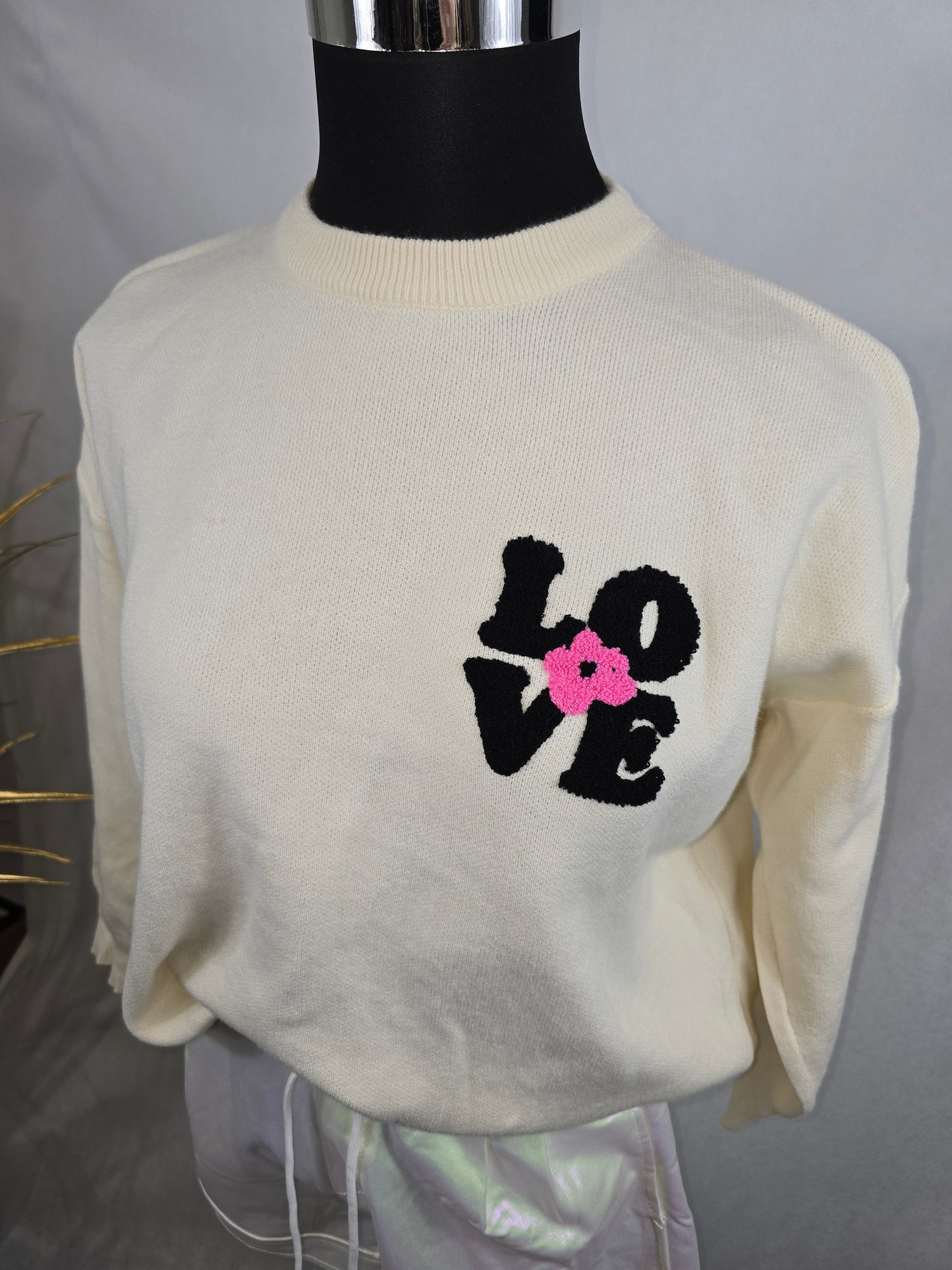 Pull "LOVE" Fleurs