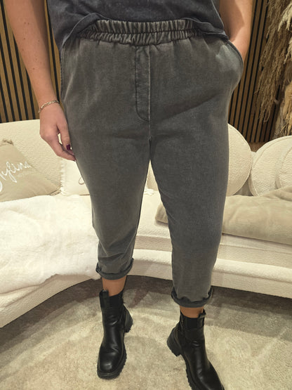 Pantalon léger à taille élastique avec poches latérales