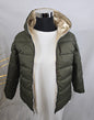 Veste réversible verte et dorée avec capuchon
