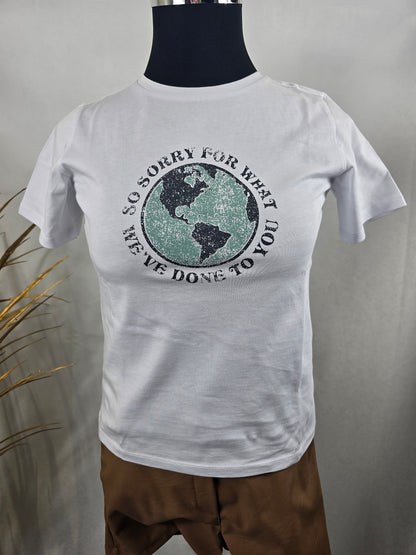 T-shirt avec dessin de la Terre