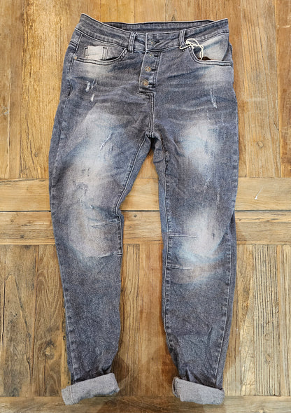 Jeans gris - Confort et style intemporel