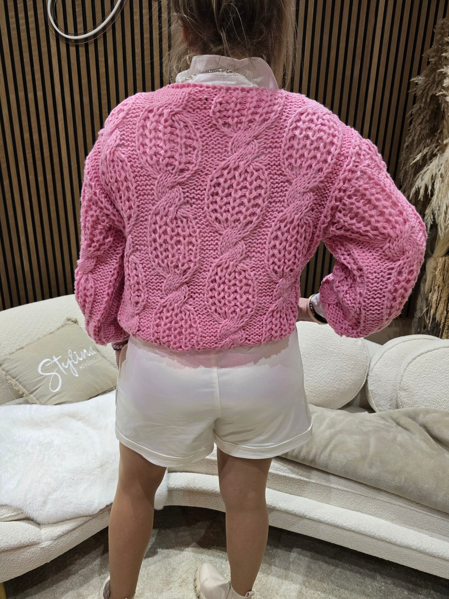 Short EWAN blanc à reflets multicolores
