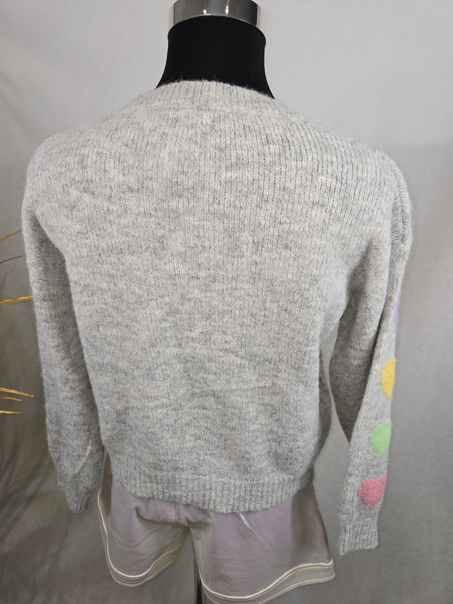 Pull KAIS gris avec cœurs