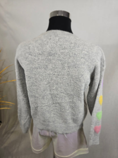 Pull KAIS gris avec cœurs