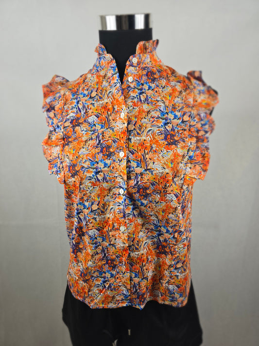 Chemise manches courtes FLEURS