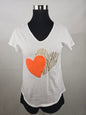 T-shirt double cœurs Orange-Doré