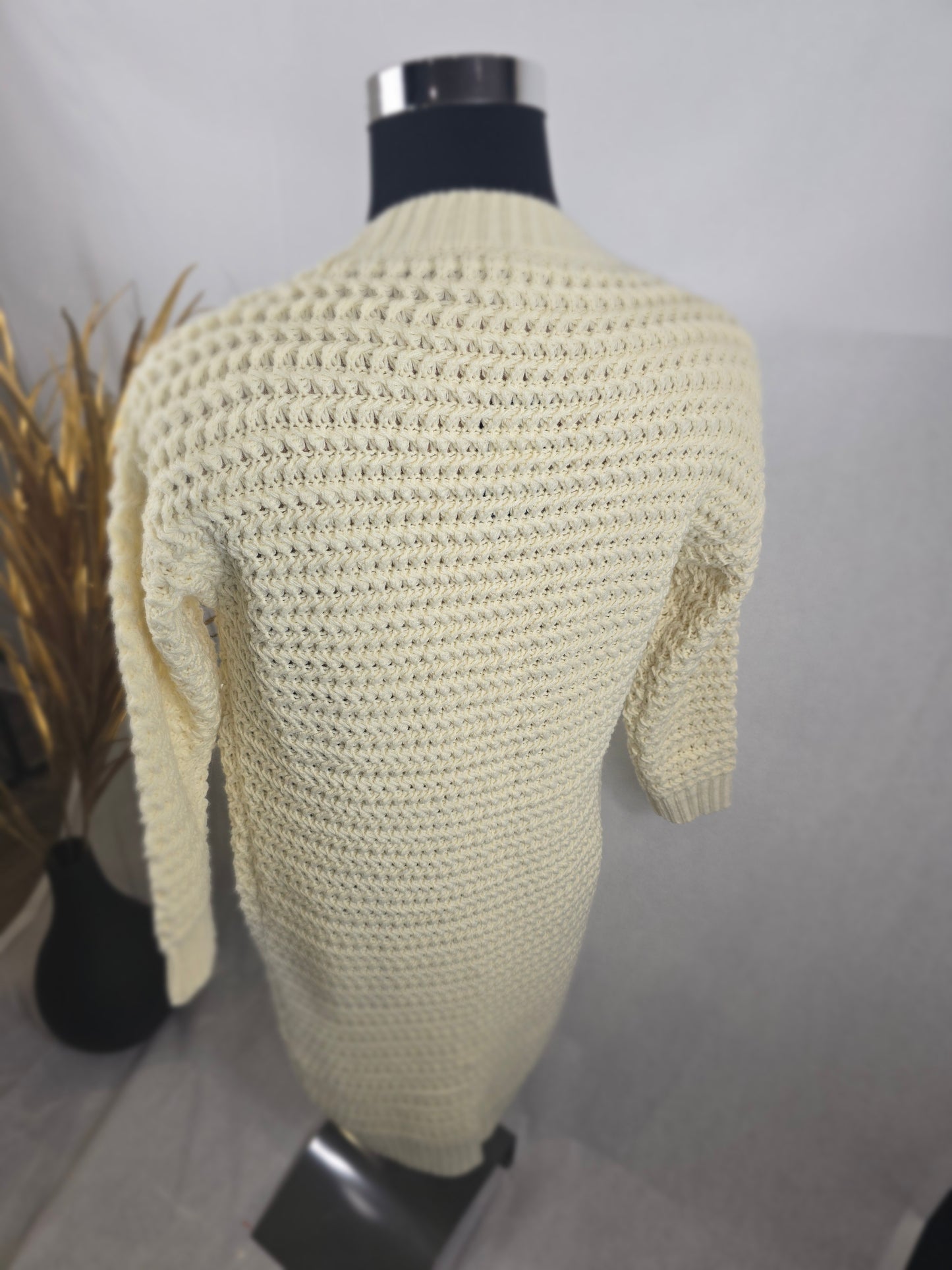 Gilet long en grosse maille