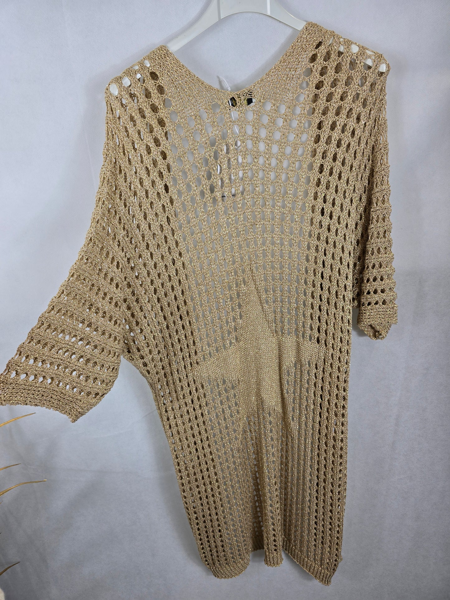 Gilet long beige-doré "Étoile"