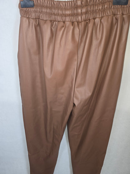 Pantalon Similicuir Brun