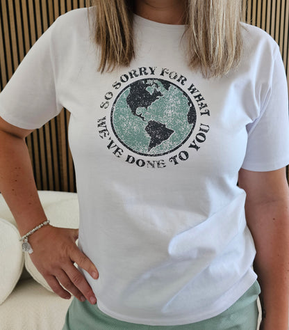 T-shirt avec dessin de la Terre