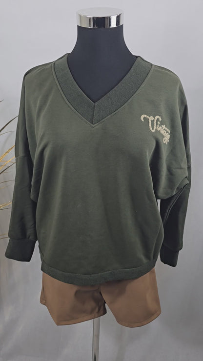 Pull "VINTAGE" à col V