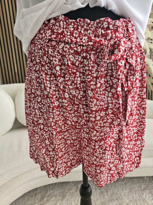 SHORT TAILLE ÉLASTIQUE FLEURS