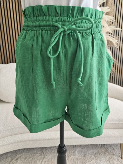 SHORT TAILLE ÉLASTIQUE VERT