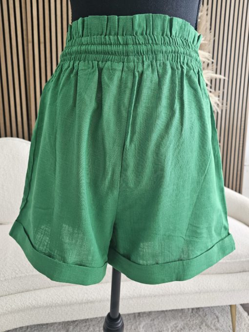 SHORT TAILLE ÉLASTIQUE VERT – Image 5