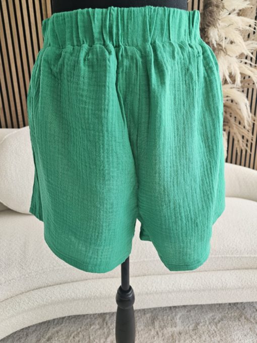 SHORT TAILLE ÉLASTIQUE VERT