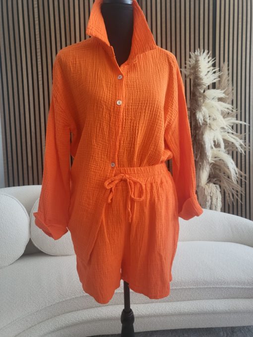 ENSEMBLE ORANGE SHORT-CHEMISE - TU