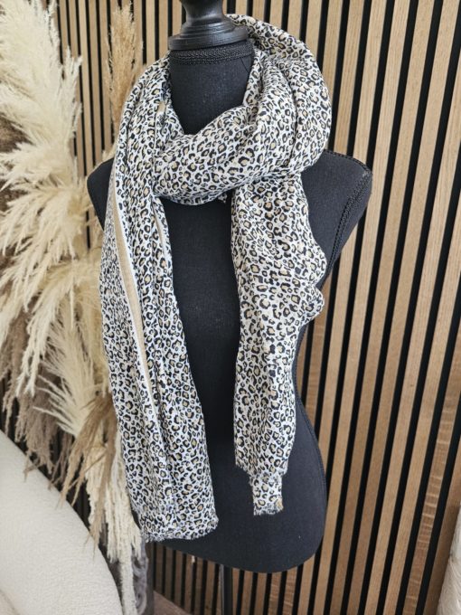 FOULARD LÉOPARD BEIGE