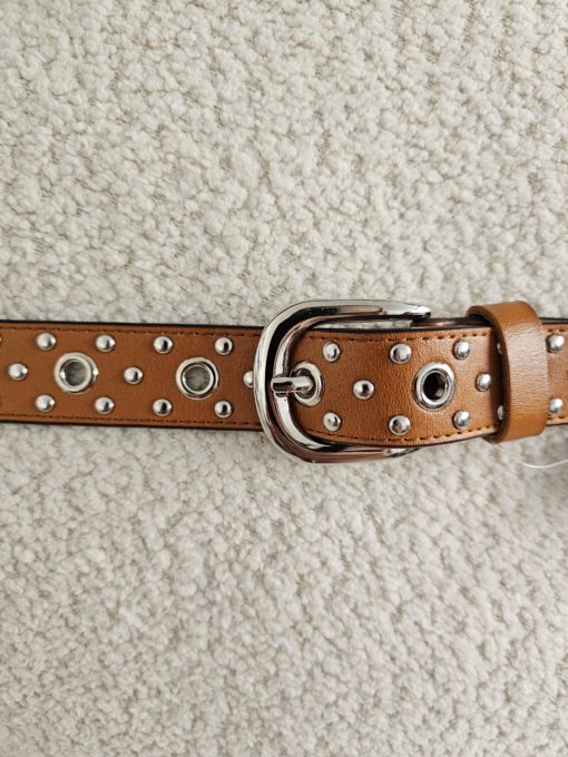 CEINTURE CLOUS EN CUIR - Image 2