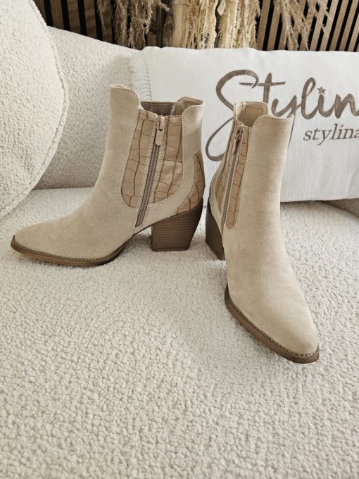 BOTTINES BEIGE ET CAMEL - Image 4