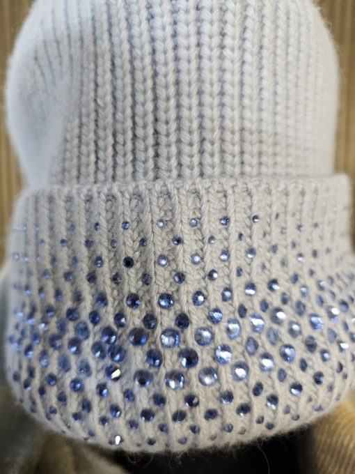 BONNET BLEU-BRILLANTS "CASHMERE & VISCOSE" - Image 3